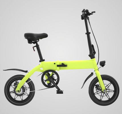 14 İnç Şehir Elektrikli Katlanır Bisikletler Arka Motor 36V Yağlı Tüm Arazi 250W 7.5ah Bisiklet Dijital Lityum Pil Ce