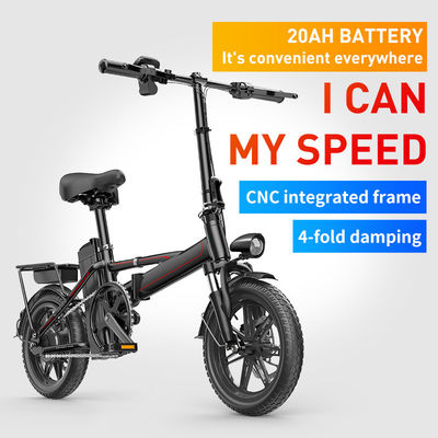 48T Alu Hafif Elektrikli Katlanır Bisiklet Katlanabilir 125kg Maksimum Yükleme