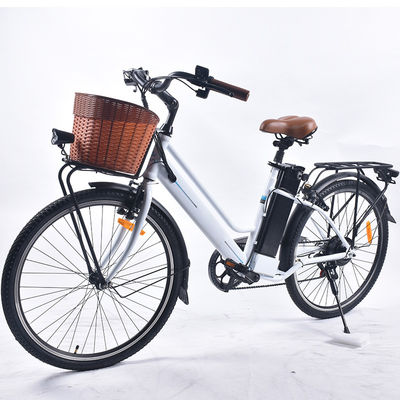 120KG Max Yükleme Bayanlar Hafif Elektrikli Bisiklet Sepetli 26x1.75